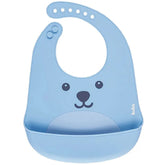 Babador com Cata-migalhas de Silicone Gumy Azul - Buba